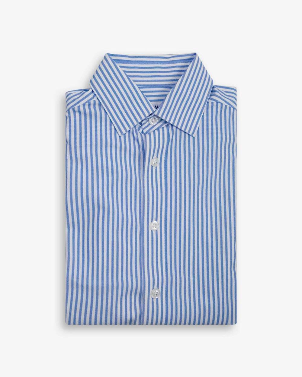 NEW APPAMAN boy's wrinkle-free button down dress shirt in blue